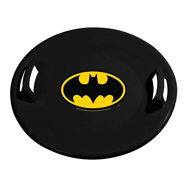 Slippery Racer Downhill Pro Batman Plastic Saucer Disc Snow Sled, 20 Pack, Black