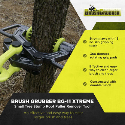 Brush Grubber BG-11 XTREME Brush & Tree Stump Puller Remover Tool w/ Handles