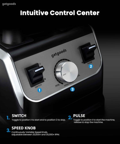 72 Oz Large Blender - 2200W Professional, High Speed Commercial Blender, Variable Speed, Self-Cleaning, Dishwasher Safe