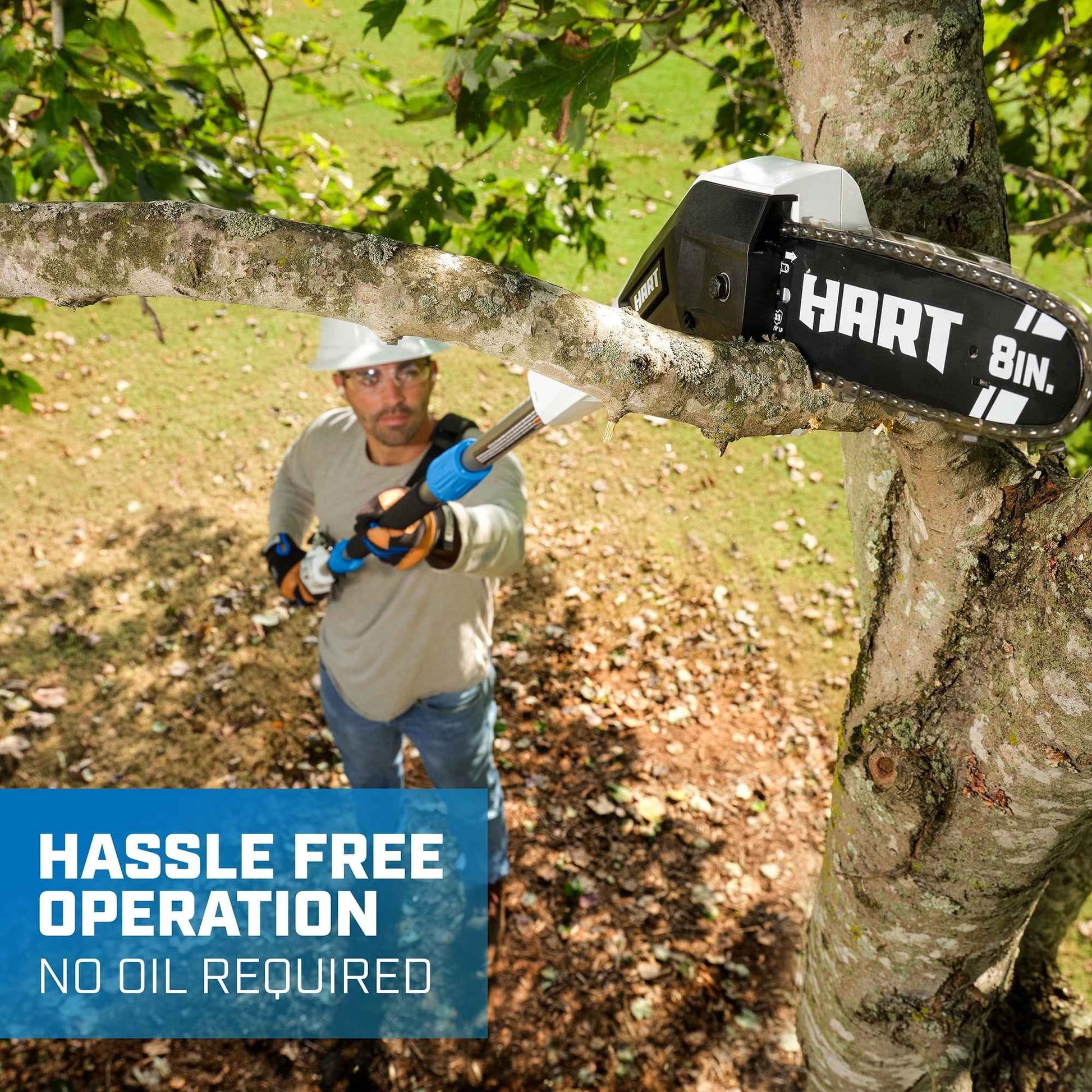 HART 20-Volt 8-Inch Pole Saw Kit, (1) 2.0 Ah Lithium Ion Battery