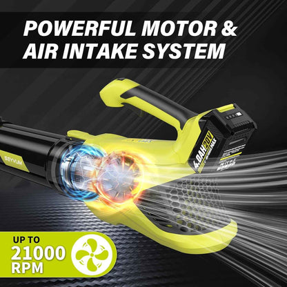 20V Cordless Lawn Care Combo Kit - 12" String Trimmer & Weed Trimmer with 6 Spool Lines, Electric Leaf Blower for Edging & Cleanup, 4.0Ah Battery & Charger