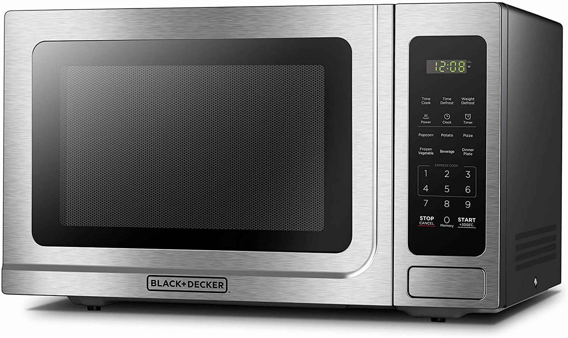BLACK+DECKER 1.4 cu ft Countertop Microwave Ovens in Stainless Steel