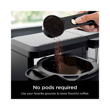 Ninja Hot & Iced Coffee Maker, Single Serve to 10 Cup Carafe, Drip, Rapid Cold Brew, CM360 Black