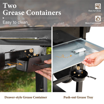 Summit Living 5-Burner Outdoor Propane Gas Grill and Griddle Combo BBQ Grill with Lid 54,000 BUT