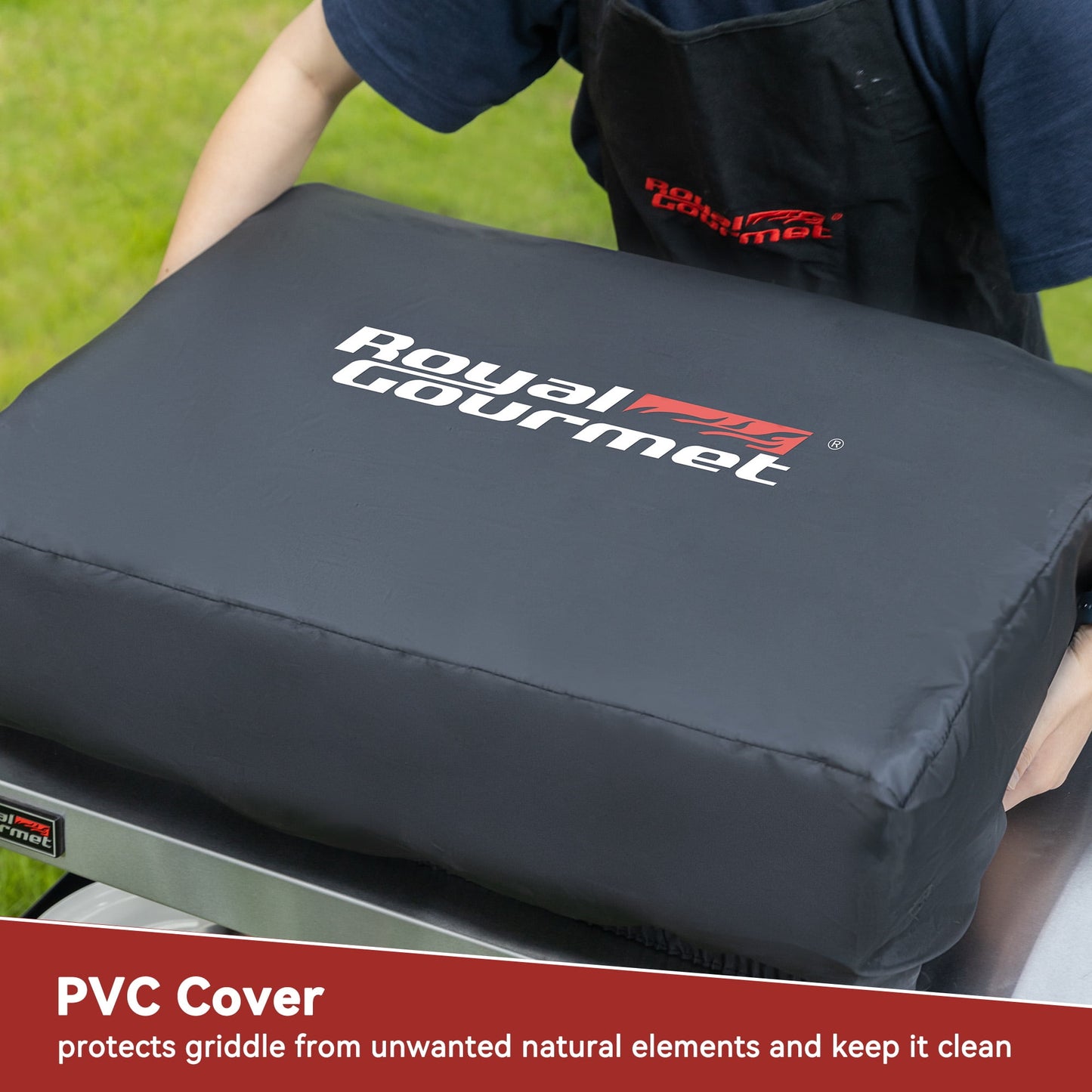 Royal Gourmet PD1300 3-Burner 26,400-BTU Portable Gas Grill Griddle, Outdoor Camping, Tailgating