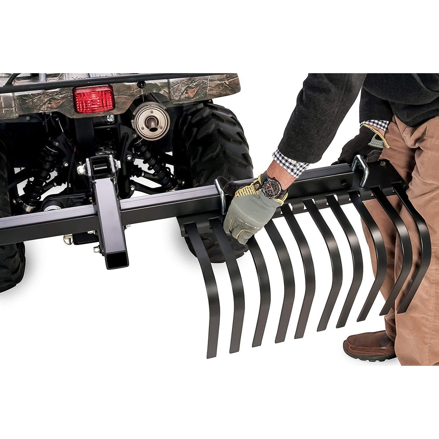 Camco Black Boar ATV/UTV Implement Custom Outside Vehicle Landscape Rake Tool - Find Fresh Goods