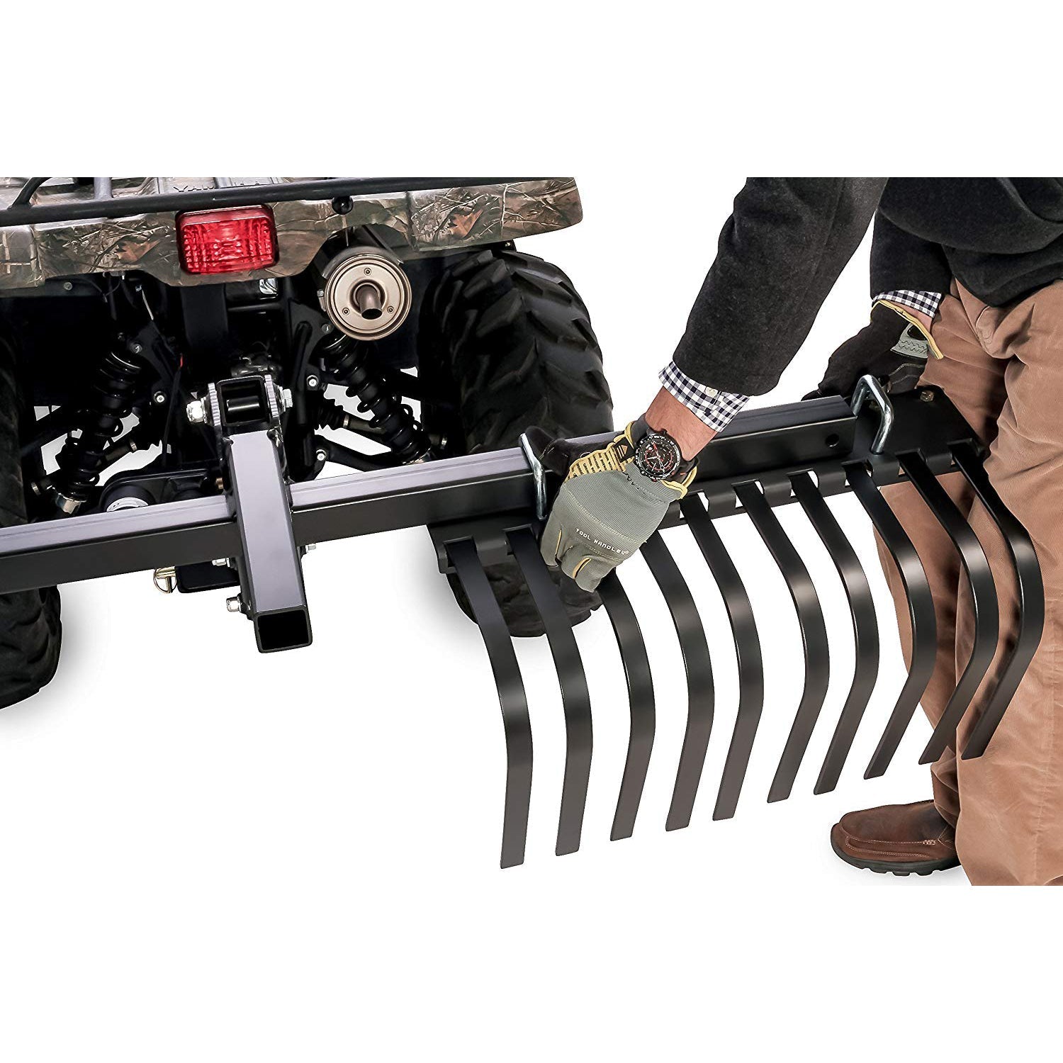 Camco Black Boar ATV/UTV Implement Custom Outside Vehicle Landscape Rake Tool - Find Fresh Goods