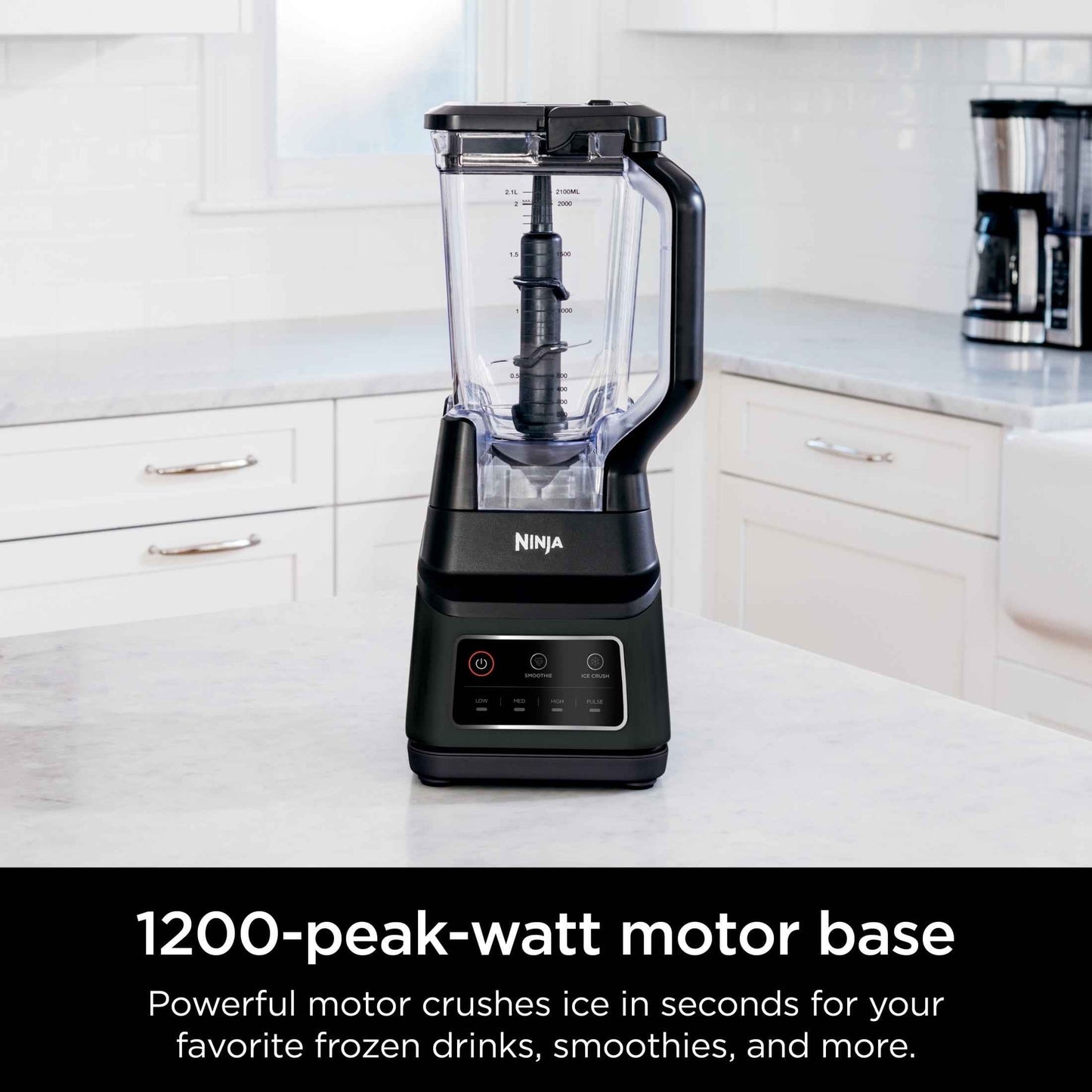 Ninja Professional Plus Blender, 2 Auto-IQ Programs for Smoothies, Frozen Drinks, 1200 W, 72 oz* Total Crushing Pitcher, Black, BN700