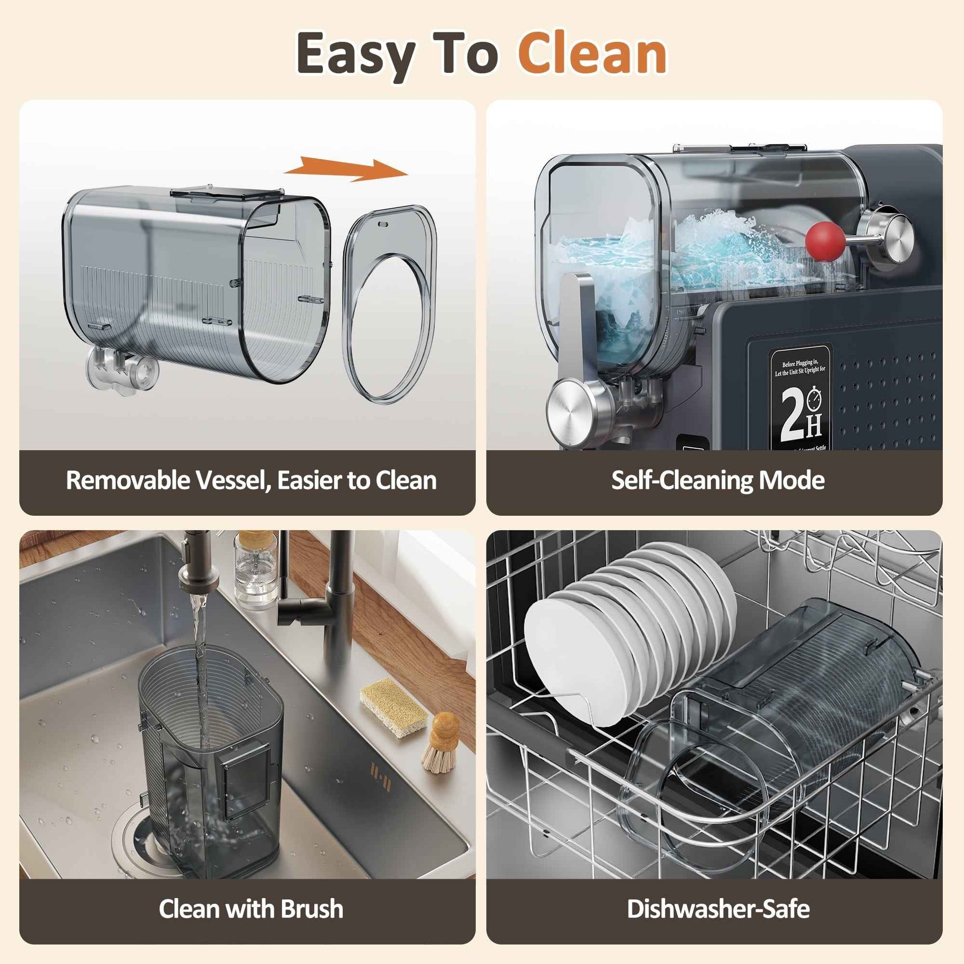 BIZAURA Slushie Machine, Slushy Machine for Home No Ice Need, Professional Frozen Drink Maker, 6 Presets for Milkshakes, Frappés, Slush, Ice Cream