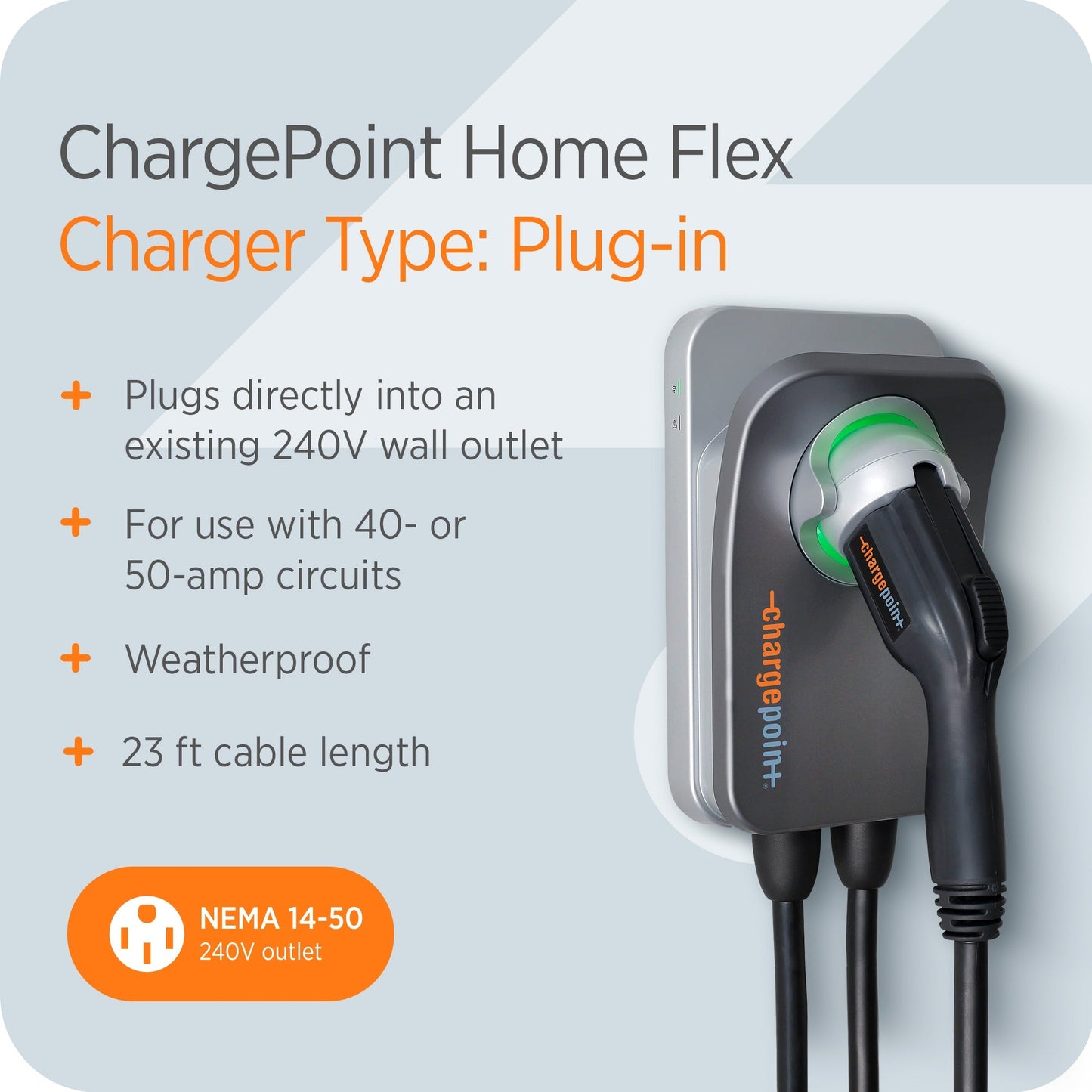 ChargePoint Home Flex Level 2 WiFi NEMA 14-50 Plug Electric Vehicle EV Charger - Find Fresh Goods