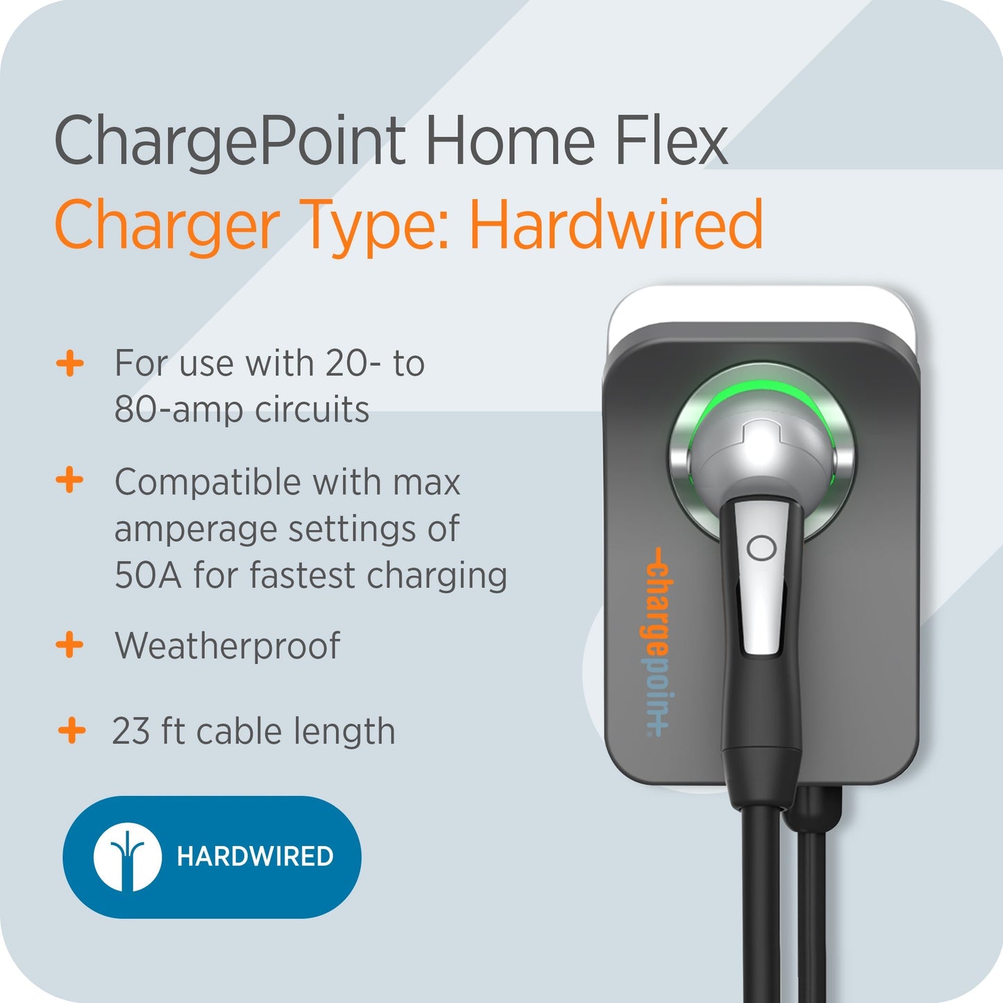 ChargePoint Home Flex Level 2 EV Charger NACS, Hardwired EV Fast Charge Station - Find Fresh Goods