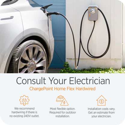 ChargePoint Home Flex Level 2 EV Charger NACS, Hardwired EV Fast Charge Station - Find Fresh Goods