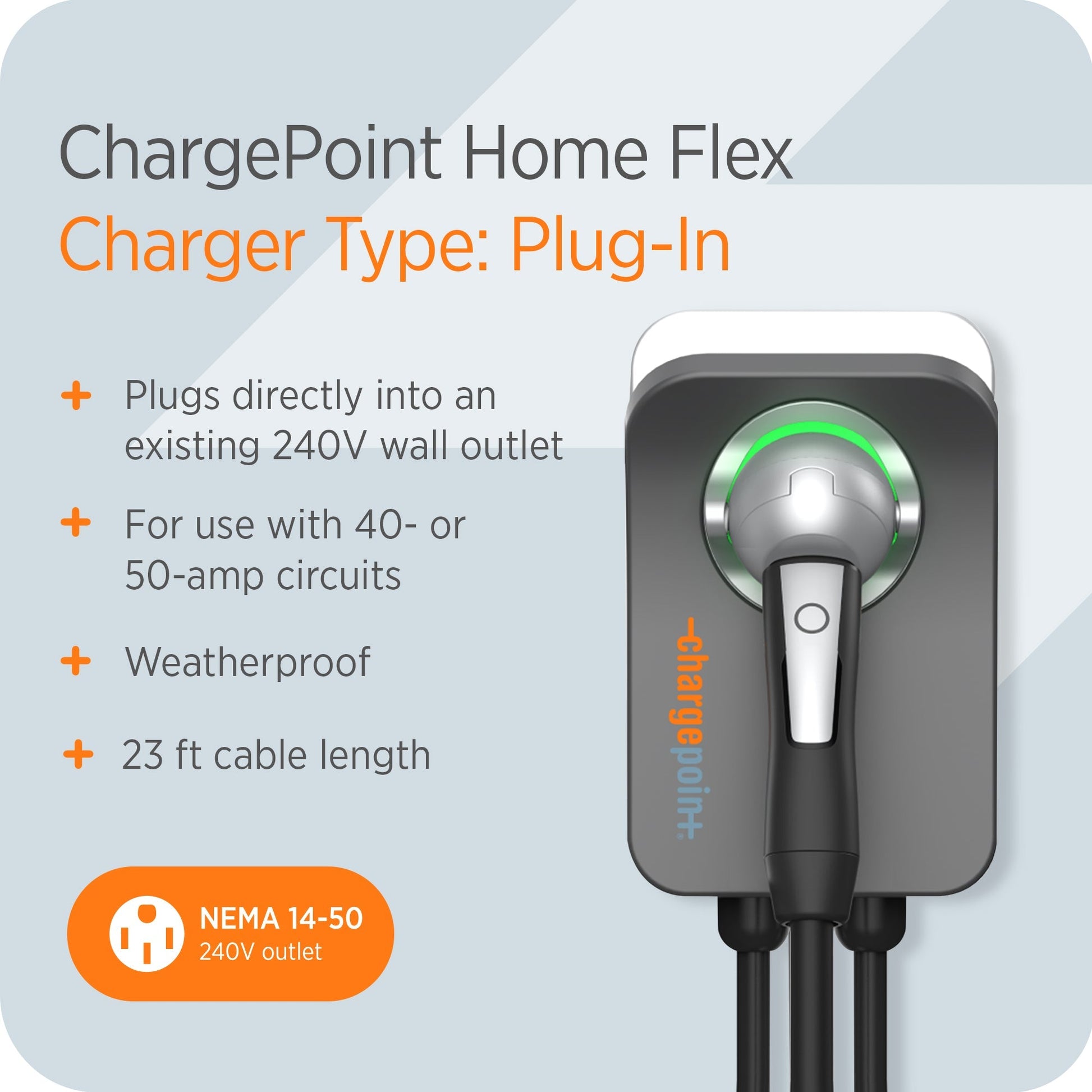 ChargePoint Home Flex Level 2 EV Charger NACS, NEMA 14-50 Outlet Charge Station - Find Fresh Goods