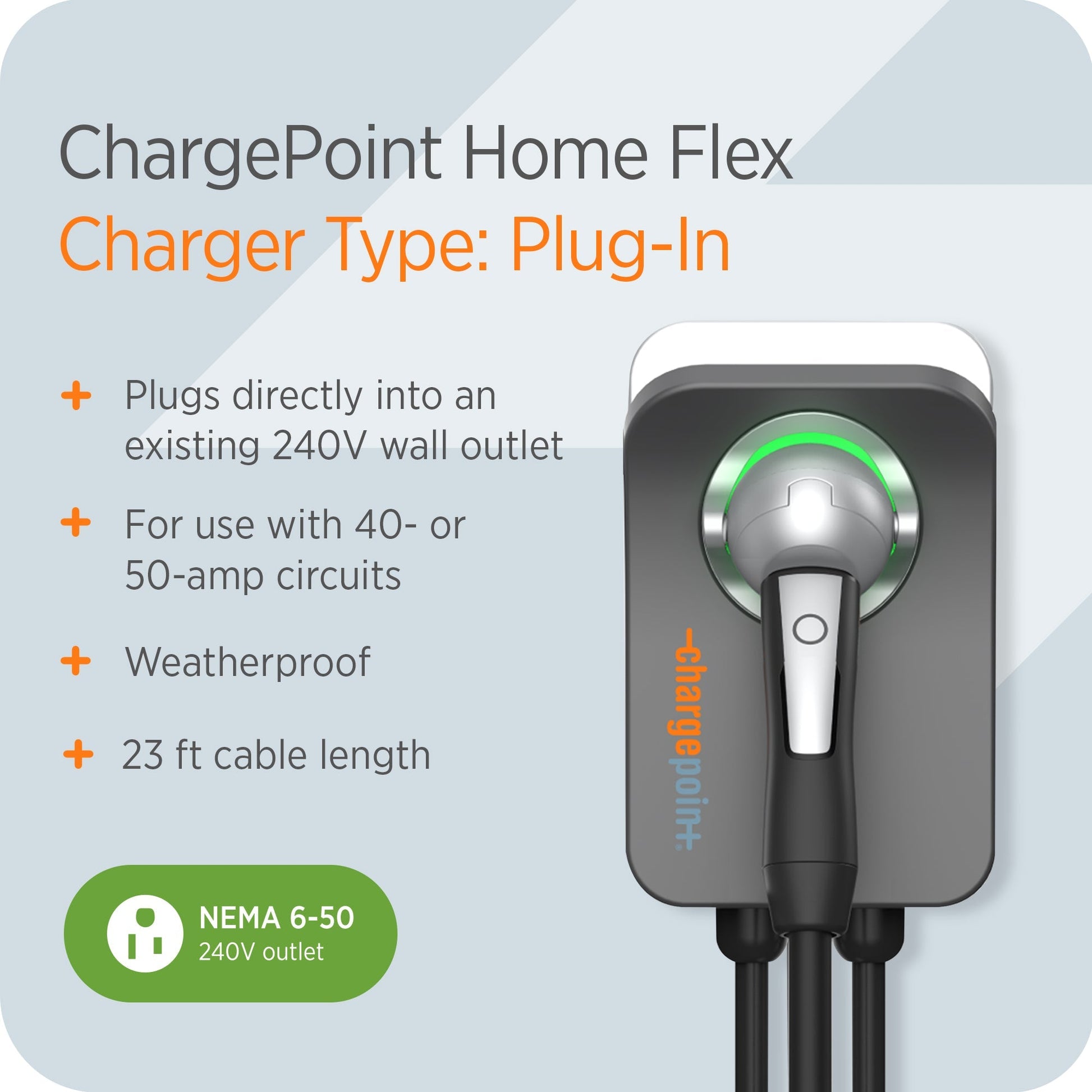 ChargePoint Home Flex Level 2 EV Charger NACS, NEMA 6-50 Outlet Charge Station - Find Fresh Goods