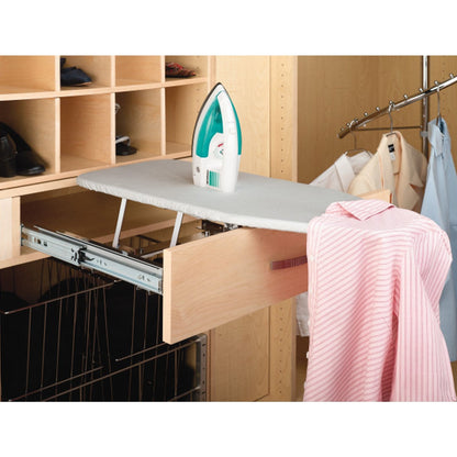 Rev-A-Shelf Retractable Pullout Stowaway Closet Ironing Board, Gray, CIB-16CR