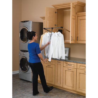 Rev-A-Shelf 35" - 48" Adjustable Pulldown Closet Rod, Chrome, CPDR-3548