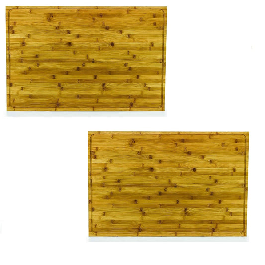 Camco 4 Burner Grooved Bamboo Stove Top Work Surface w/Adjustable Legs (2 Pack)