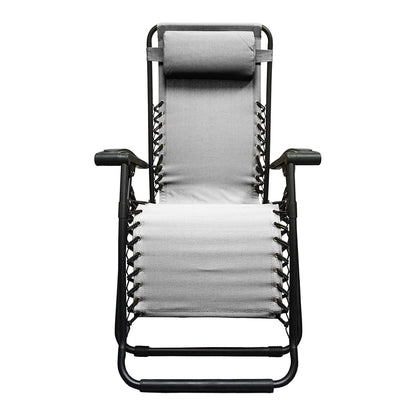 Caravan Sports Zero Gravity Outdoor Folding Camping Patio Lounge Chair, Gray