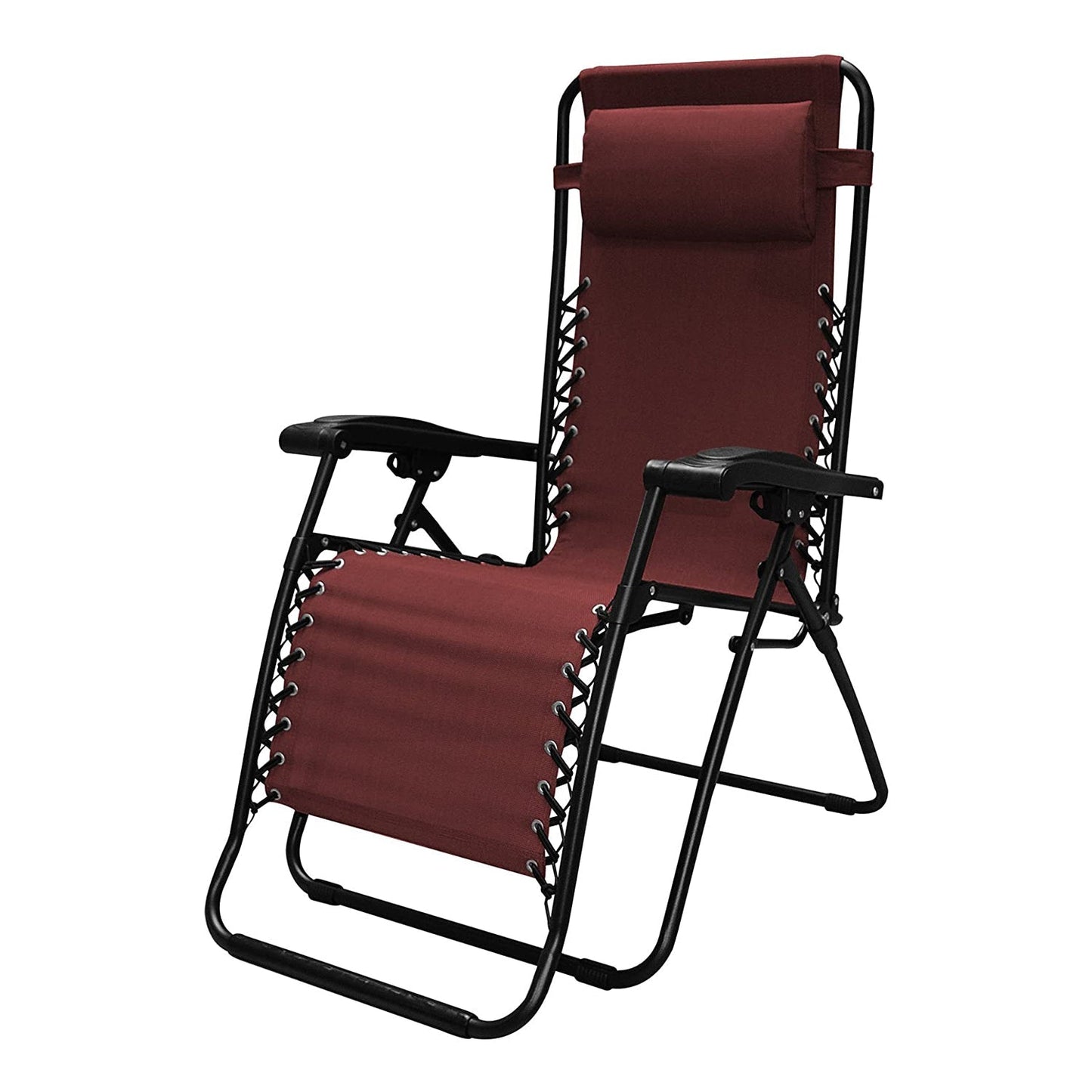 Caravan Sports Zero Gravity Recliner Indoor and Outdoor Chair, Burgundy (Pair)