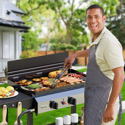 Brefac 3-Burner 23" Outdoor Propane Gas Grill for Camping, Tailgating, BBQ, Parties, Backyard & Patio