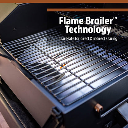 Pit Boss Pit Stop Tabletop 250 Sq in Wood Fired Pellet Grill and Smoker – Onyx Series