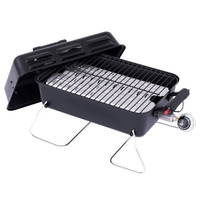 Charbroil 1-Burner Deluxe Portable Propane Gas Table Top Grill, Black