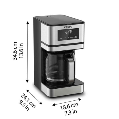 Krups Simply Brew Drip Coffee Maker, 12 Cups, KM208D50