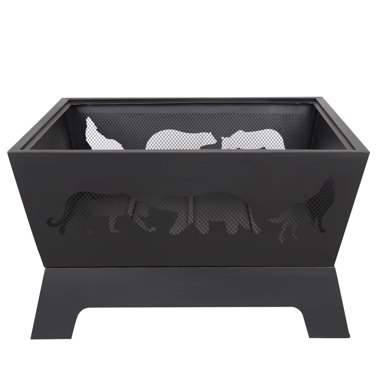 SuperDeal Patio Yard Fire Pits Wood Burning Outdoor Fireplace W/Rain Cover & Poker