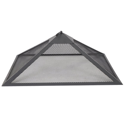 SuperDeal Patio Yard Fire Pits Wood Burning Outdoor Fireplace W/Rain Cover & Poker