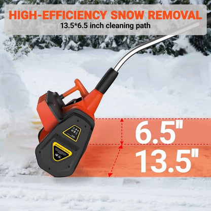 VOLTASK Cordless Snow Shovel, 48V | 13.5-inch Cordless Electric Snow Blower 2 Batteries & Dual Quick Charger Included for Driveway with Directional Plate