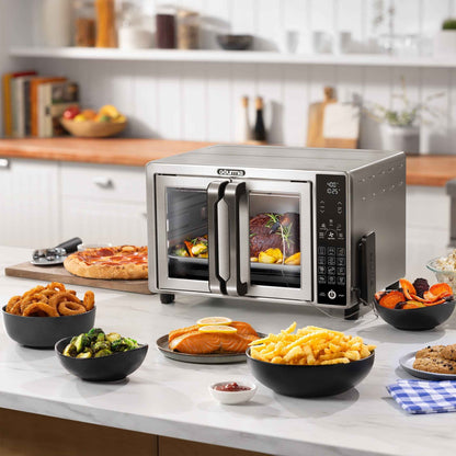 Gourmia 6-Slice Digital Toaster Oven Air Fryer, with 18 One-Touch Presets & Temp Probe, Stainless Steel
