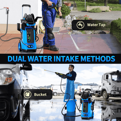 SUGIFT Electric Pressure Washer 4500PSI-Max 3.2GPM with Touch Screen Adjustable Pressure and 5 Nozzles Power Washer Cleaning for Patio,Blue