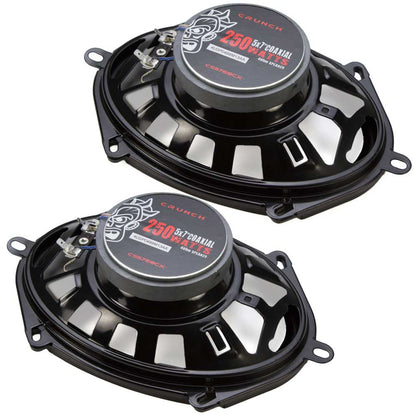 Crunch CS5768CX 250W Full Range 2 Way Coaxial 5x7 by 6x8" Speaker Pair (4 Pack) - Find Fresh Goods