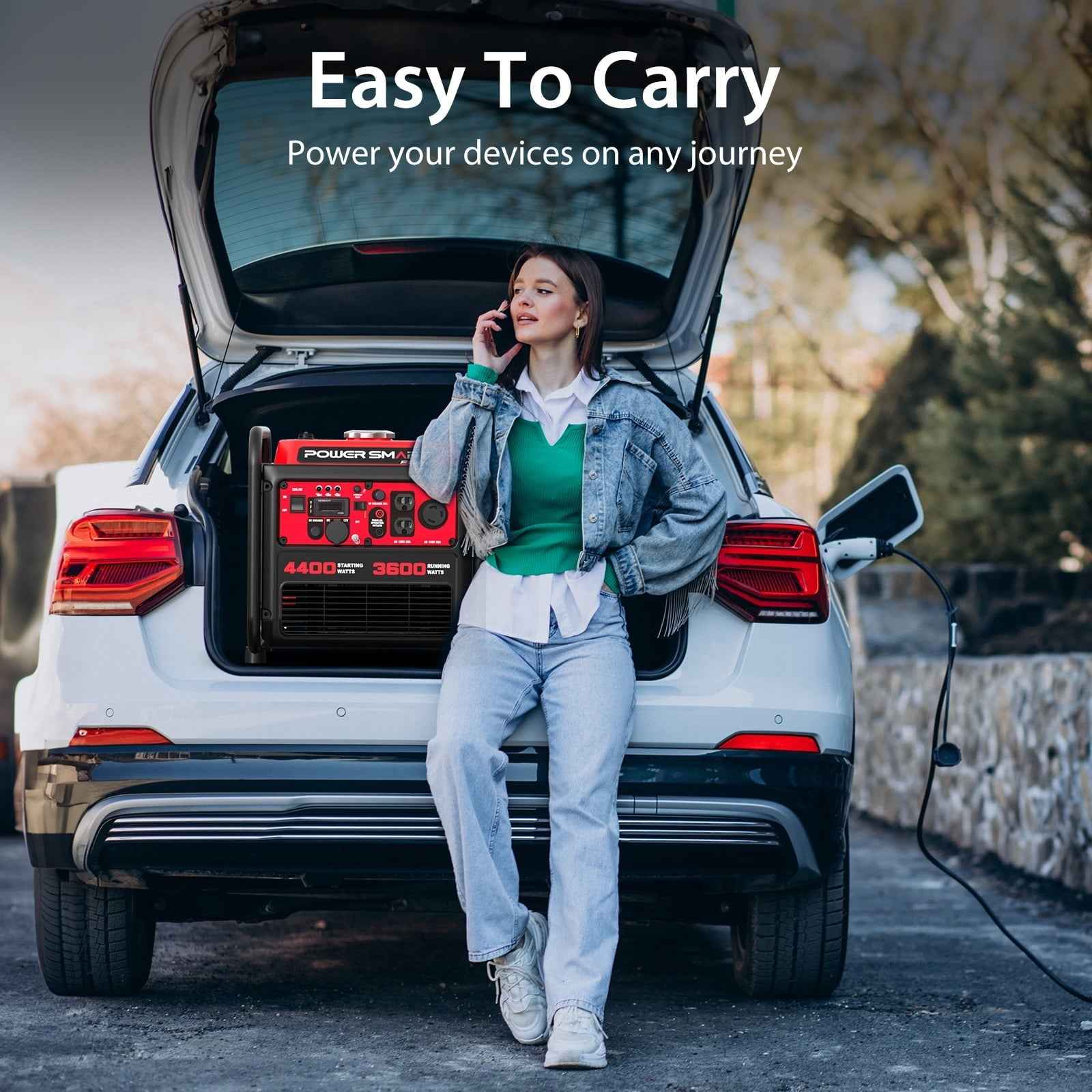 PowerSmart 4400-Watt Powered for Outdoor and Home Use, EPA Compliant Gas Portable Inverter Generator