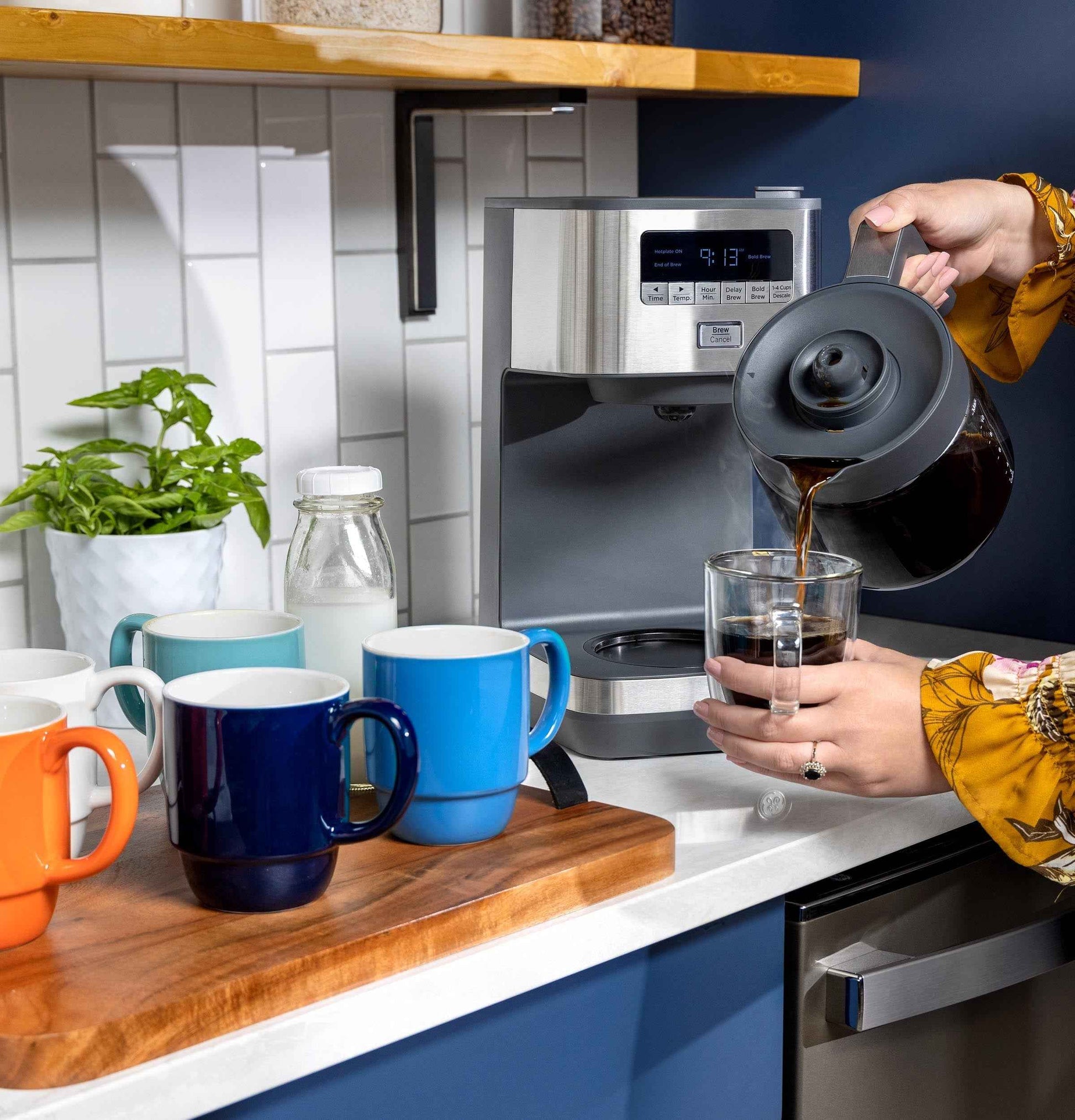 GE Stainless Steel 12-Cup Coffee Maker