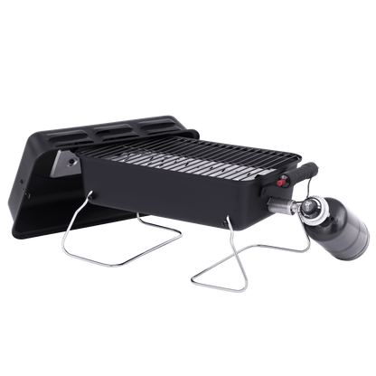 Charbroil 1-Burner Deluxe Portable Propane Gas Table Top Grill, Black