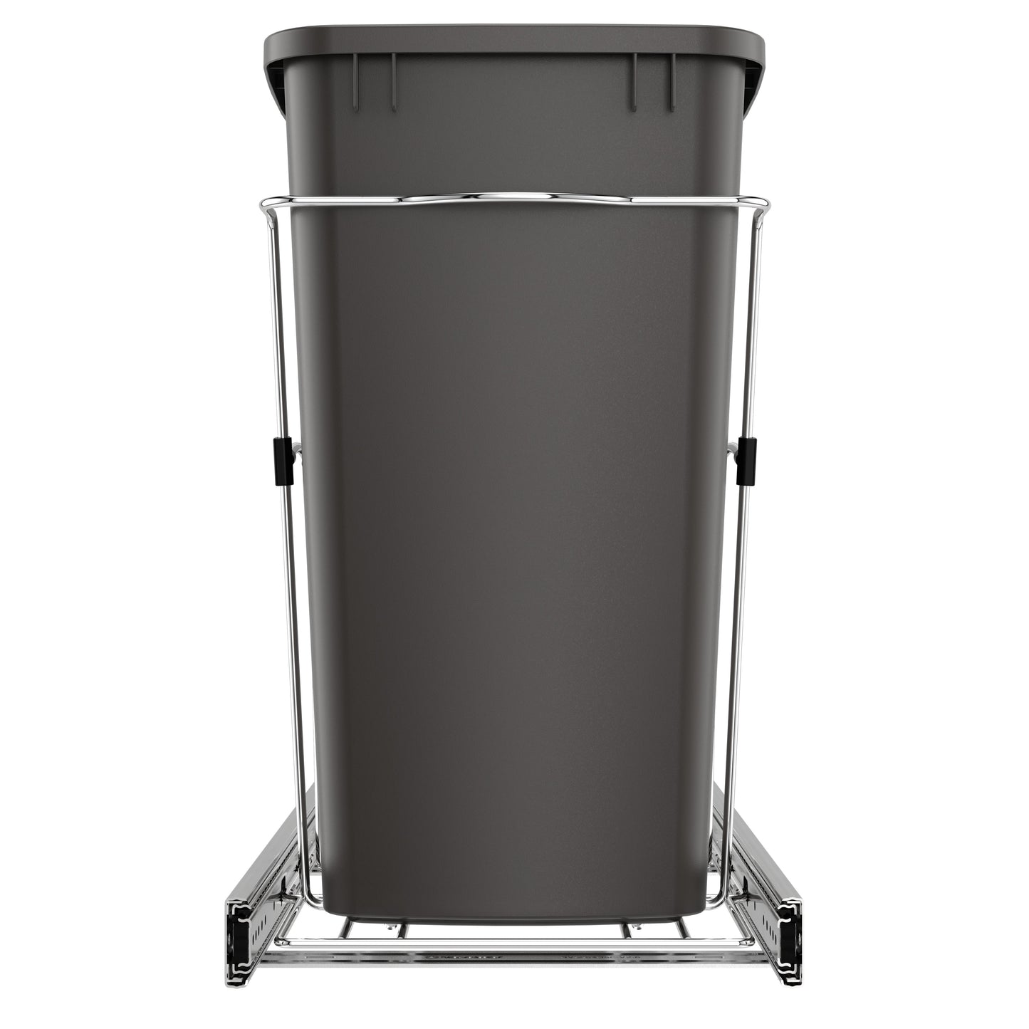 Rev-A-Shelf Pullout Trash Can 35 qt. for Kitchen Cabinets, Gray, RV-12KD-13C-S