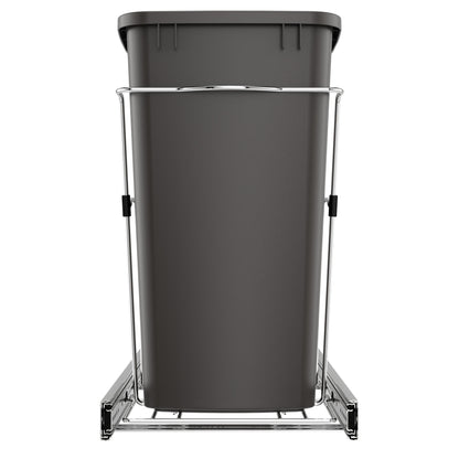 Rev-A-Shelf Pullout Trash Can 35 qt. for Kitchen Cabinets, Gray, RV-12KD-13C-S