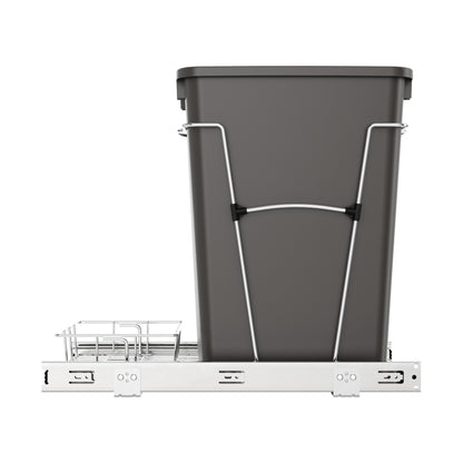 Rev-A-Shelf Pullout Trash Can 35 qt. for Kitchen Cabinets, Gray, RV-12KD-13C-S