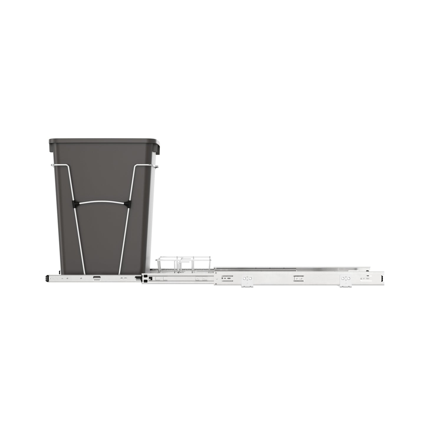 Rev-A-Shelf Pullout Trash Can 35 qt. for Kitchen Cabinets, Gray, RV-12KD-13C-S