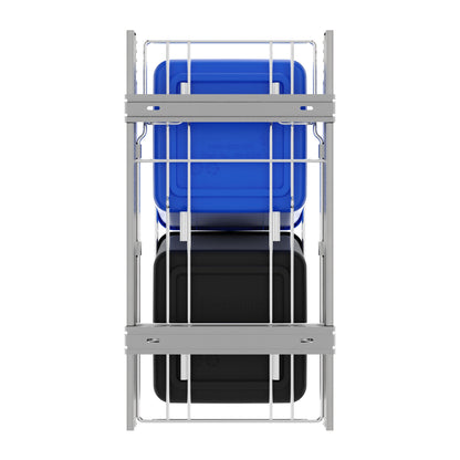 Rev-A-Shelf Double Pullout Trash Can 27 qt. for Kitchen, RV-15KD-2218C-S