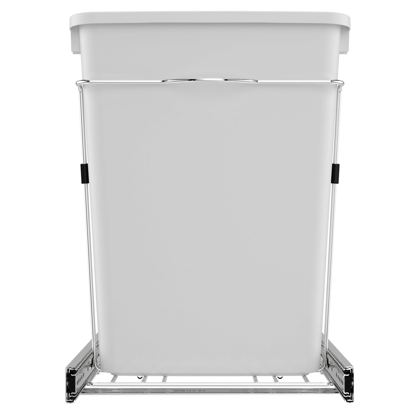 Rev-A-Shelf Double Pullout Trash Can 35 qt. for Kitchen, White, RV-18KD-11C S