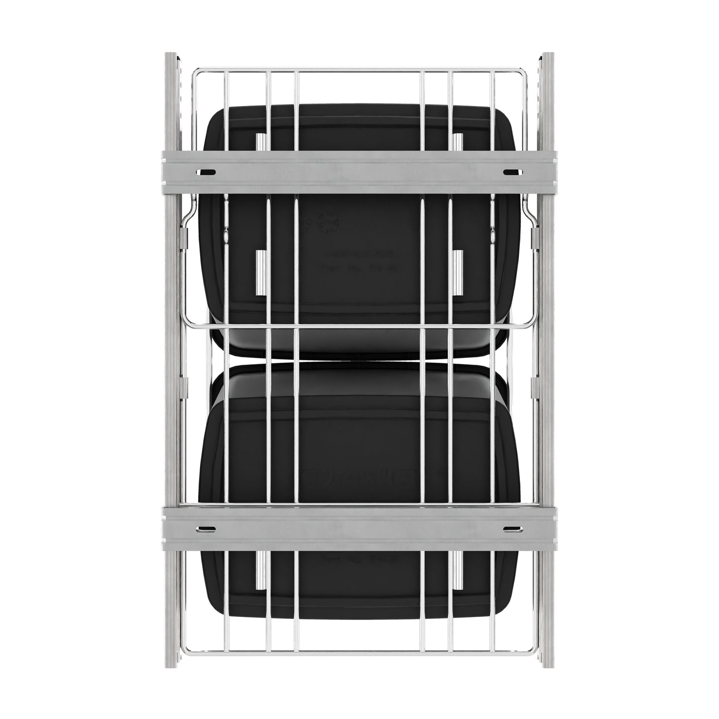 Rev-A-Shelf Double Pullout Trash Can 35 qt. for Kitchen, Black, RV-18KD-18C S