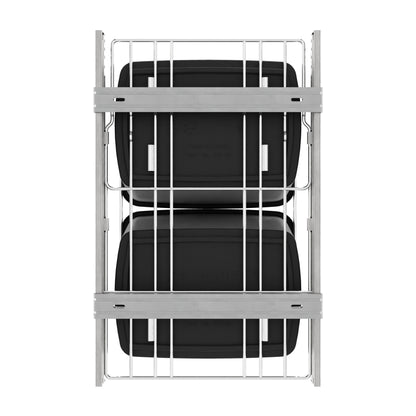 Rev-A-Shelf Double Pullout Trash Can 35 qt. for Kitchen, Black, RV-18KD-18C S