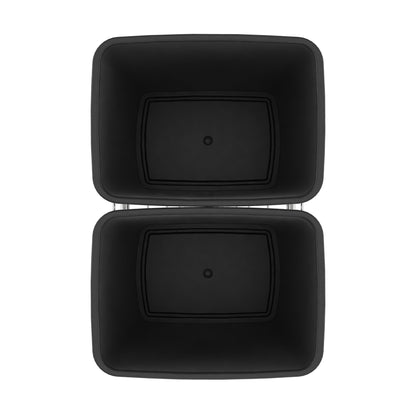 Rev-A-Shelf Double Pullout Trash Can 35 qt. for Kitchen, Black, RV-18KD-18C S
