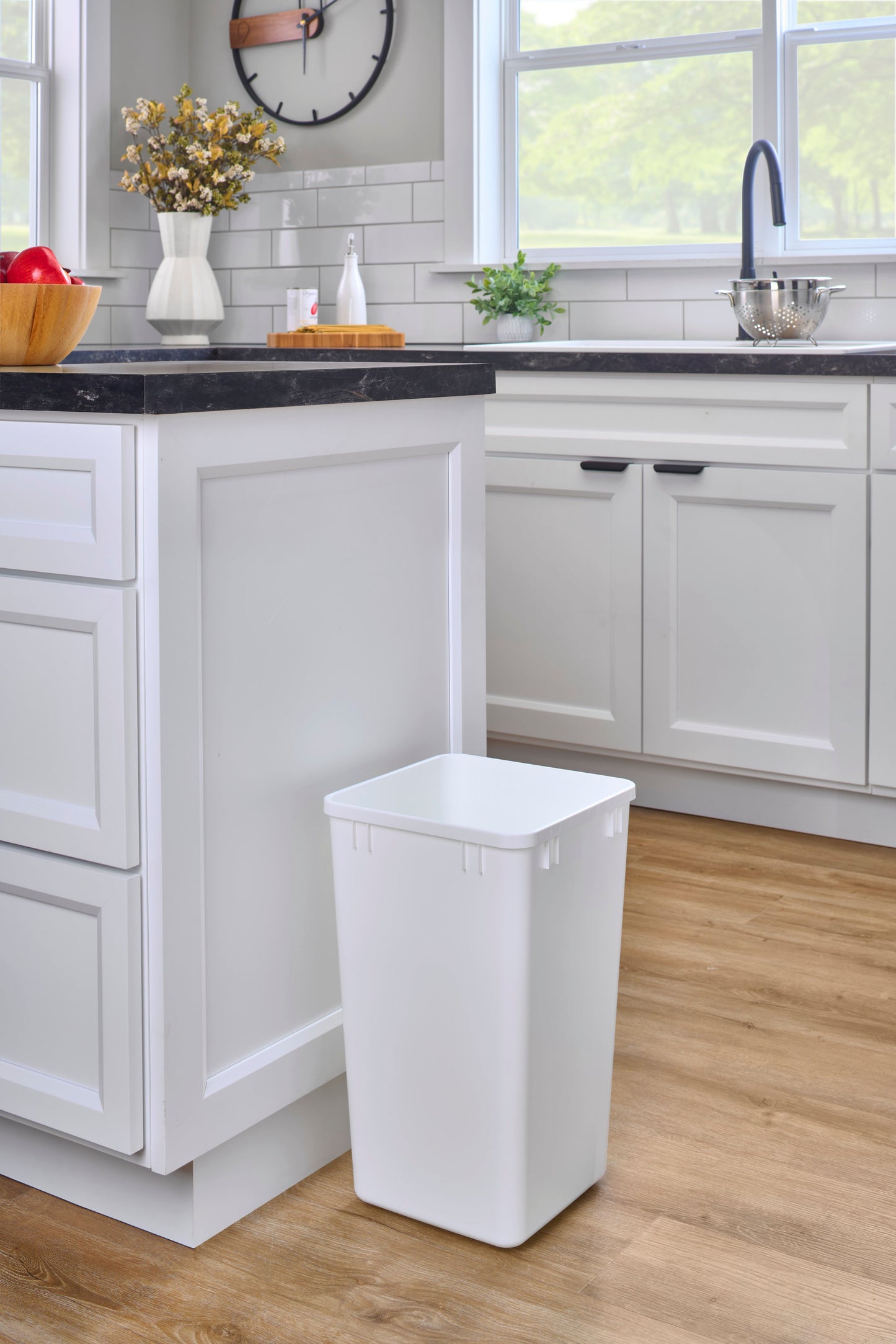 Rev-A-Shelf Polymer Replacement 27 qt. Trash Bin, White, 2 Pack, RV-1024-11-2