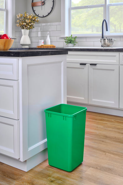 Rev-A-Shelf Polymer Replacement 27 qt. Trash Bin, Green, 2 Pack, RV-1024-19-2