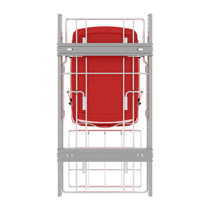 Rev-A-Shelf Pullout Trash Can 35 qt. for Kitchen Cabinets, Red, RV-12KD-16C-S