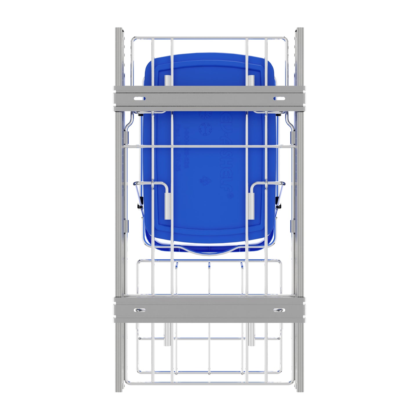 Rev-A-Shelf Pullout Trash Can 35 qt. for Kitchen Cabinets, Blue, RV-12KD-22C-S