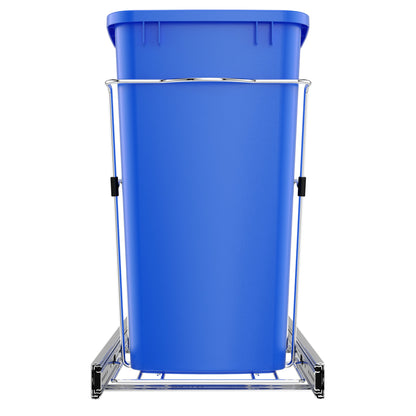 Rev-A-Shelf Pullout Trash Can 35 qt. for Kitchen Cabinets, Blue, RV-12KD-22C-S